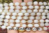 MSBS29 15 inches 6*8mm faceted rice white moonstone beads wholesale