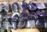 NABS08 15 inches 15*20mm - 18*25mm faceted freeform amethyst beads
