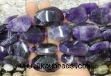 NABS09 15 inches 18*25mm - 22*30mm faceted freeform amethyst beads