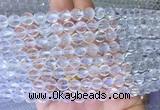 NCBS01 15 inches 8mm carved pumpkin white crystal beads wholesale