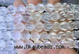 NCBS03 15 inches 12mm carved pumpkin white crystal beads wholesale
