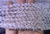 NCBS09 15 inches 6mm carved S shape white crystal beads wholesale