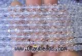 NCBS14 15 inches 6mm faceted round white crystal beads wholesale