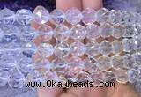 NCBS16 15 inches 10mm faceted round white crystal beads wholesale