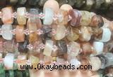 NGBS217 15 inches 10*14mm - 12*16mm faceted nuggets pink quartz beads