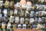 NGBS226 15 inches 10*14mm - 12*16mm faceted nuggets ocean agate beads