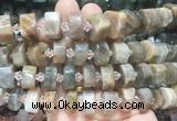 NGBS230 15 inches 10*14mm - 12*16mm faceted nuggets sunstone beads