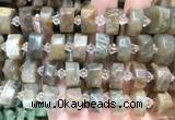 NGBS233 15 inches 10*14mm - 12*16mm faceted nuggets sunstone beads