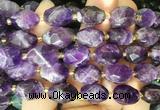 NGBS237 15 inches 8*12mm - 12*16mm faceted nuggets amethyst beads