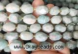 NGBS239 15 inches 8*12mm - 12*16mm faceted nuggets amazonite beads