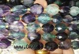 NGBS244 15 inches 8*12mm - 12*16mm faceted nuggets fluorite beads