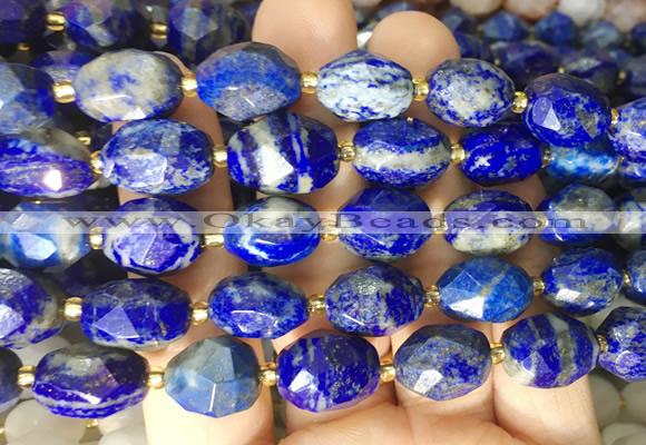 NGBS245 15 inches 8*12mm - 12*16mm faceted nuggets Lapis lazuli beads