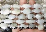 NGBS249 15 inches 8*12mm - 12*16mm faceted nuggets moonstone beads