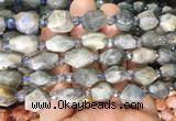 NGBS250 15 inches 8*12mm - 12*16mm faceted nuggets labradorite beads