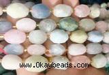 NGBS251 15 inches 8*12mm - 12*16mm faceted nuggets morganite beads