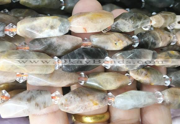 NGBS254 15 inches 8*20mm - 12*30mm faceted nuggets sunstone beads