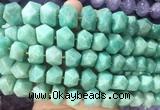 NGBS260 15 inches 10*14mm - 12*16mm faceted nuggets amazonite gemstone beads