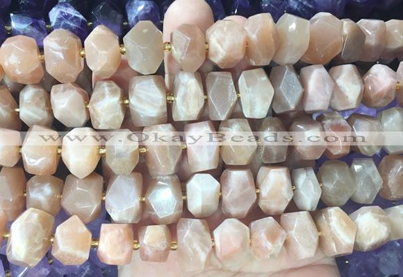 NGBS276 15 inches 10*14mm - 12*16mm faceted nuggets sunstone beads wholesale