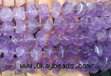 NGBS288 15 inches 13*18mm - 15*20mm faceted nuggets lavender amethyst beads wholesale