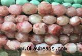 NGBS355 15 inches 13*18mm - 15*20mm faceted nuggets rhodonite beads wholesale