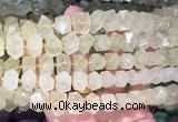 NGBS359 15 inches 10*14mm - 12*16mm faceted nuggets lemon quartz beads wholesale