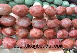 NGBS364 15 inches 13*18mm - 15*20mm faceted nuggets rhodonite beads wholesale NGBS364 15 inches 13*18mm - 15*20mm faceted nuggets rhodonite beads wholesale