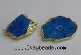 NGC1304 25*35mm - 35*45mm freeform druzy agate connectors