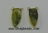NGC5405 16*35mm - 18*40mm arrowhead green rutilated quartz connectors