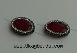 NGC6564 16*20mm oval candy jade connectors wholesale