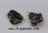 NGC848 25*35mm - 40*45mm freeform sea sediment jasper connectors