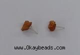NGE253 8*12mm - 10*14mm nuggets druzy agate gemstone earrings
