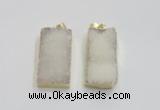 NGP1823 15*30mm - 20*35mm rectangle druzy agate pendants