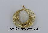 NGP2343 52mm - 55mm freeform druzy agate gemstone pendants