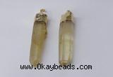 NGP2425 15*50mm - 18*65mm sticks dyed white crystal pendants