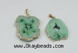 NGP2509 18*25mm - 30*40mm freeform druzy agate pendants