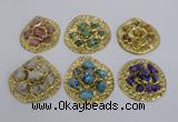 NGP2643 30*35mm - 40*55mm freeform druzy agate pendants wholesale
