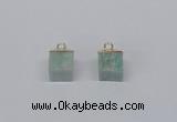 NGP2779 10*12mm - 12*14mm cube amazonite gemstone pendants