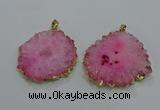 NGP3197 35*40mm - 45*50mm freeform druzy agate pendants