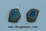 NGP3584 20*30mm - 22*32mm freeform druzy agate pendants
