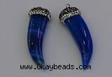 NGP6967 12*40mm - 15*45mm horn agate gemstone pendants