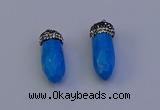 NGP7082 12*30mm - 15*35mm faceted bullet white howlite turquoise pendants