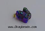 NGP7422 25*35mm - 35*40mm nuggets plated agate pendants