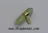 NGP7446 12*45mm sticks green rutilated quartz pendants wholesale