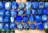 NLBS01 15 inches 12*16mm - 13*18mm faceted nuggets lapis lazuli beads