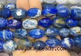 NLBS02 15 inches 12*16mm - 13*18mm faceted nuggets lapis lazuli beads