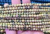 NSBS05 15 inches 4mm round Green Dragon Veins Jasper beads wholesale