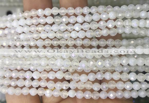 OPBS15 15 inches 4mm faceted round AB-color opalite beads wholesale