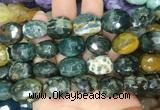 OSBS02 15 inches 12*16mm - 13*18mm faceted nuggets ocean jasper beads