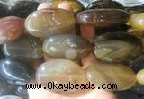 OVBS36 15 inches 30*45mm oval yellow agate gemstone beads wholesale