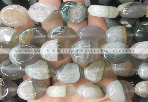 OVBS50 15 inches 15*20mm oval Agate gemstone beads wholesale